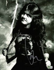 Lars Ulrich Metallica Signed 11x14 ('Ride The Lightning' Photo Shoot) Beckett