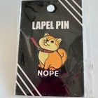 Shiba Inu Nope Enamel lapel Pin New on Card Whatever Company
