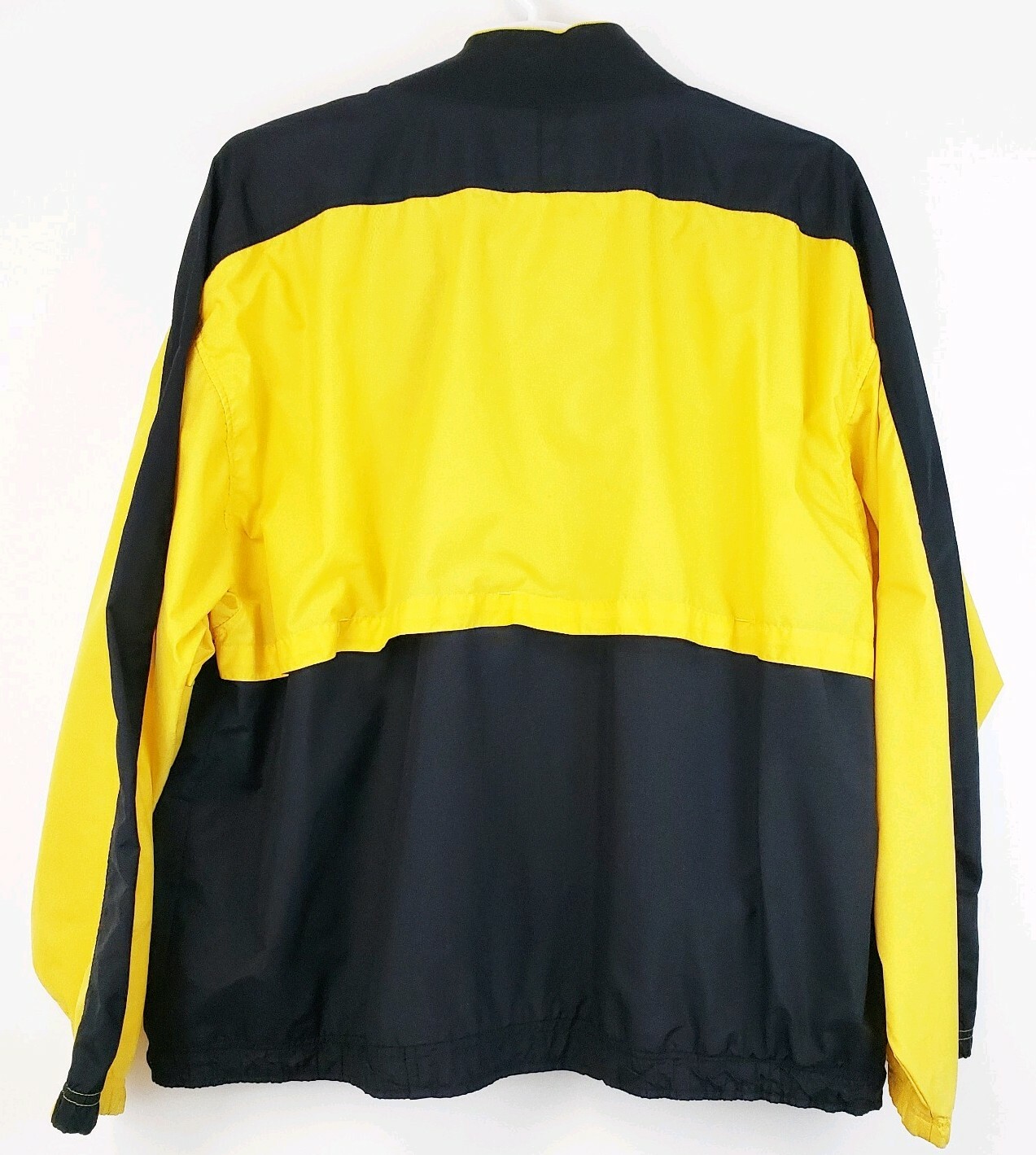 Vtg 90's Reebok Mens XL Windbreaker YellowBlack Jacket Water Resistant