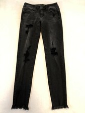 American Eagle Super Stretch X4 Black Super Low Jegging Jeans Women's Size 00 R