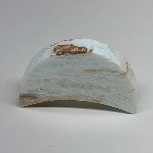 149.9g, 3.4"x1.7"x0.7", Caribbean Calcite Moon Crescent Gemstone, B33674 - Picture 8 of 12