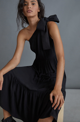 Anthropologie Mare Mare Persephone Black Bow Dress Size XS Petite | eBay