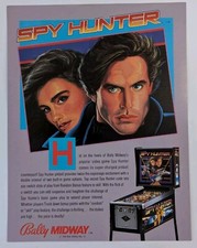 Bally Spy Hunter Pinball Machine Flyer Original 1984