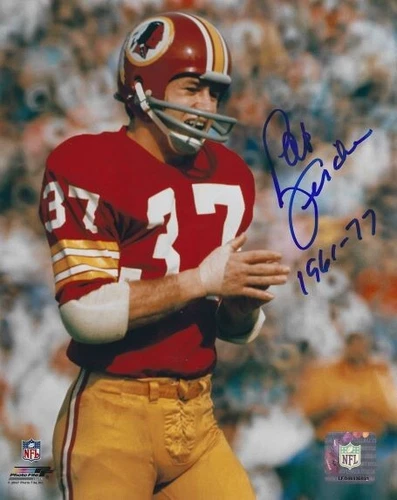 Signed 8x10 PAT FISCHER  Washington Redskins Autographed photo - w/  COA