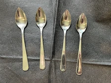 Vintage 4 Norpro Grapefruit Spoon Serrated Tip 6 1/4" Stainless Steel Flatware