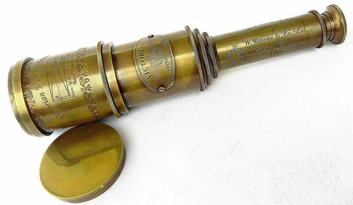 Antique Brass Telescope Victorian 1915 Marine Nautical Telescope 20 Inch  Gift