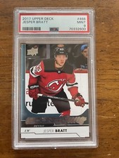 🔥 2017-18 Upper Deck New Jersey Devils Jesper Bratt Young Guns PSA 9 #466 🔥
