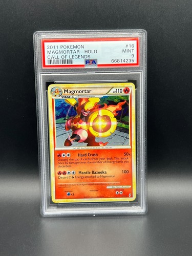 Pokemon PSA 9 MINT Magmortar 16/95 Call of Legends Holofoil 2011 S#4235