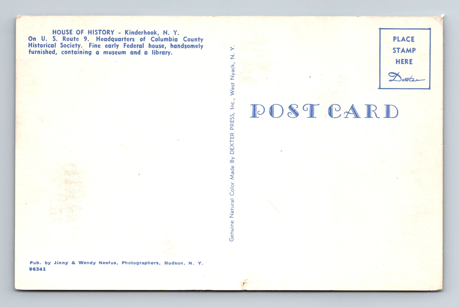 Kinderhook NYNew York, Columbia County Historical Society Vintage