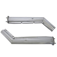 28 Stainless Steel 45 Degree Mud Flap Hanger Set 2 12 Bolt Pattern Semi Truck