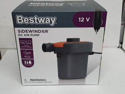 Bestway 12V Sidewinder 12v  DC Air Pump / Deflate 3 Valves adapter /  New