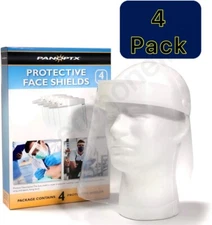 4 Pack Safety Full Face Shield Reusable Washable Protection Cover Face Mask