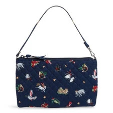 Vera Bradley Snow Globe Motifs RFID Convertible Zip Wristlet New