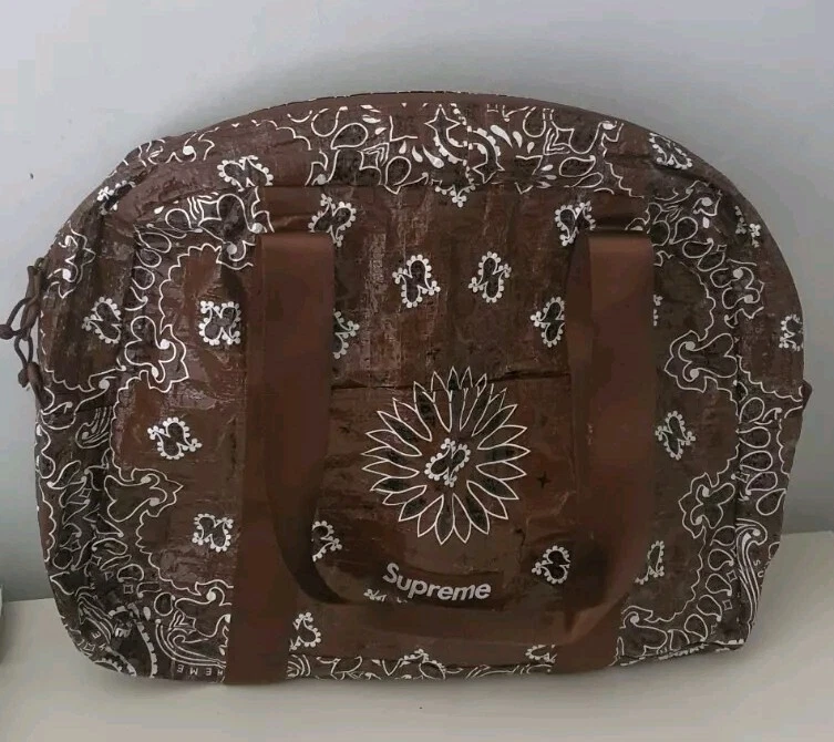 SS21 Supreme Bandana Tarp petit sac de voyage marron 17L sac de sport résistant à l'eau