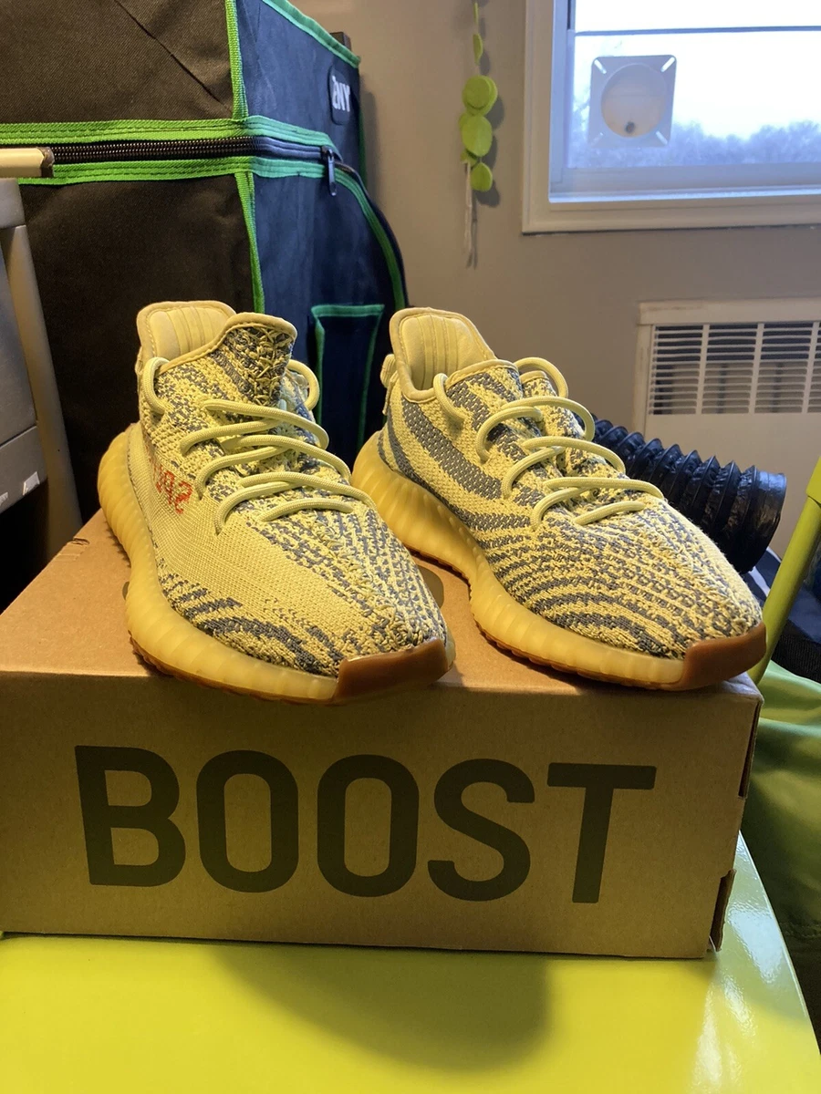 Size 7.5 Yeezy Boost 350 V2 Semi Frozen Yellow 191040408618 | eBay