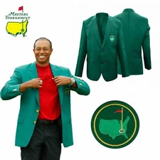 Mens Master Golf Club Tournament Green Blazer Coat Jacket -Tiger woods Golf coat