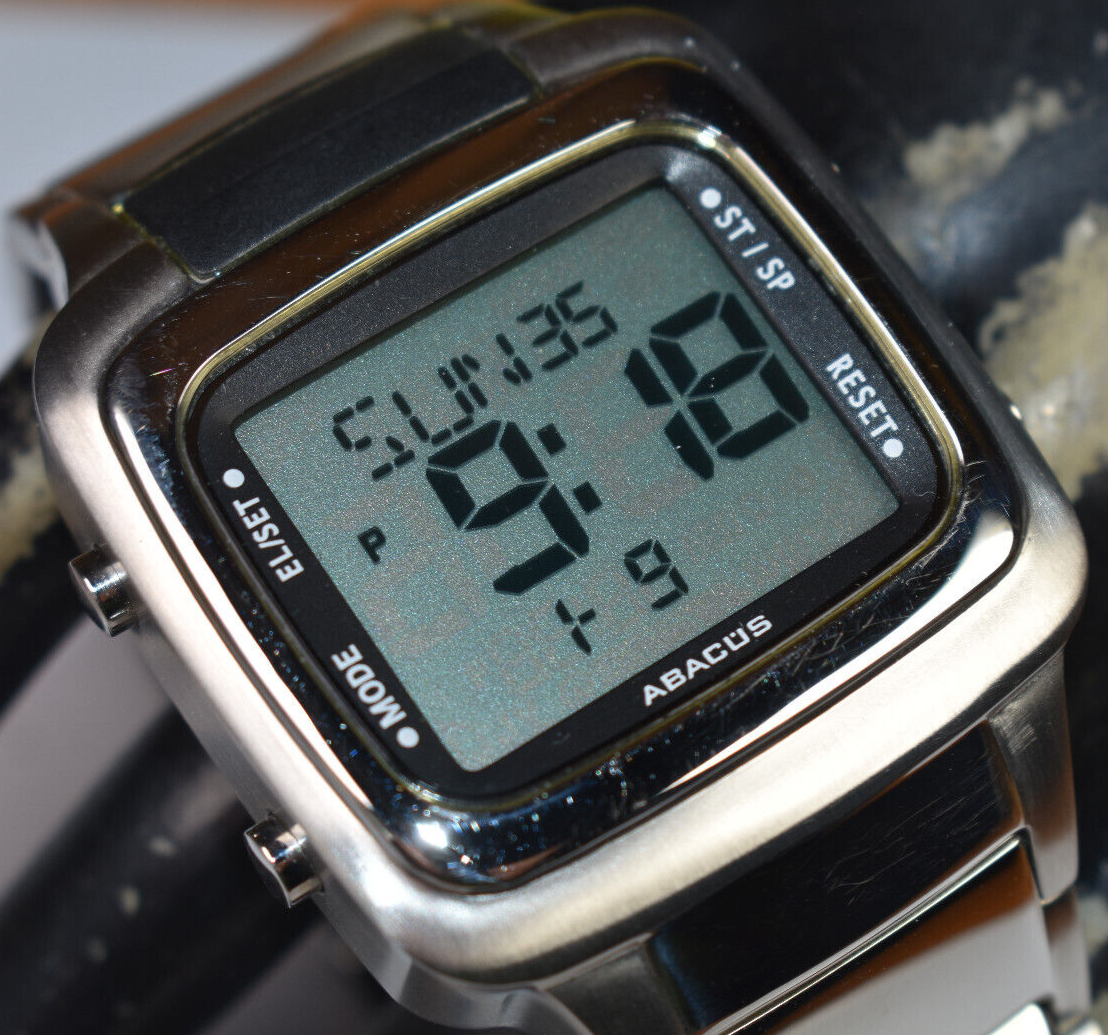 IOB! RARE! Fossil Abacus AU4008 Atomic Men's Watch NEW BATTERY! | eBay