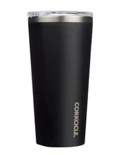 Corkcicle Black Triple Insulated Stainless Steel, Cold/Hot, Easy Grip  16oz