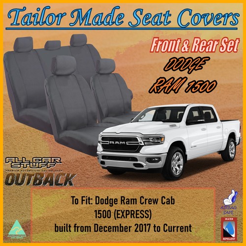 Grey Canvas Seat Covers for Dodge Ram 1500 Express built from 12/2017
