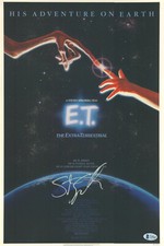 STEVEN SPIELBERG SIGNED AUTOGRAPH ET 12X18 PHOTO POSTER BECKETT BAS ET