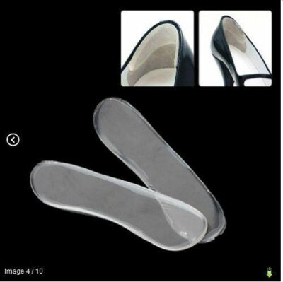 4 Paar Silikon Schuh Ferseneinlagen Einlegesohlen Gel Pads Polster Schuhgriffe UK VERKÄUFER