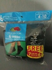 FRUIT OF THE LOOM LADIES ANKLE SOCKS BRAND NEW SEALED BONUS PACK OF 7