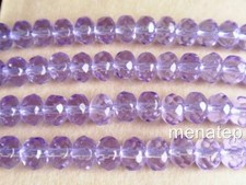 25 6 x 9mm Czech Glass Gemstone Donut Beads: Alexandrite