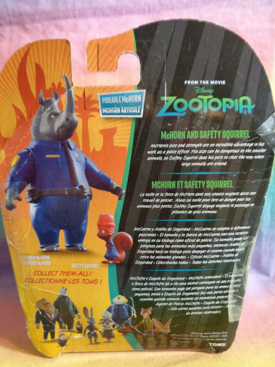 Zootopia Disney Personagens Mchorn & Esquilo Segurança