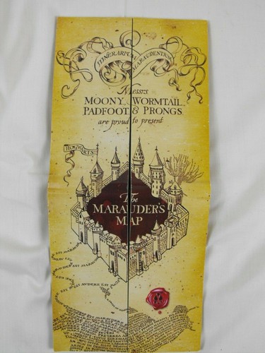 Harry Potter Replica The Marauders Map Moony Wormtail Padfoot Prongs Ebay