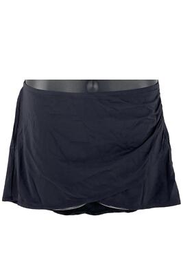 Jantzen Ruched Faux Wrap Swim Overskirt Black