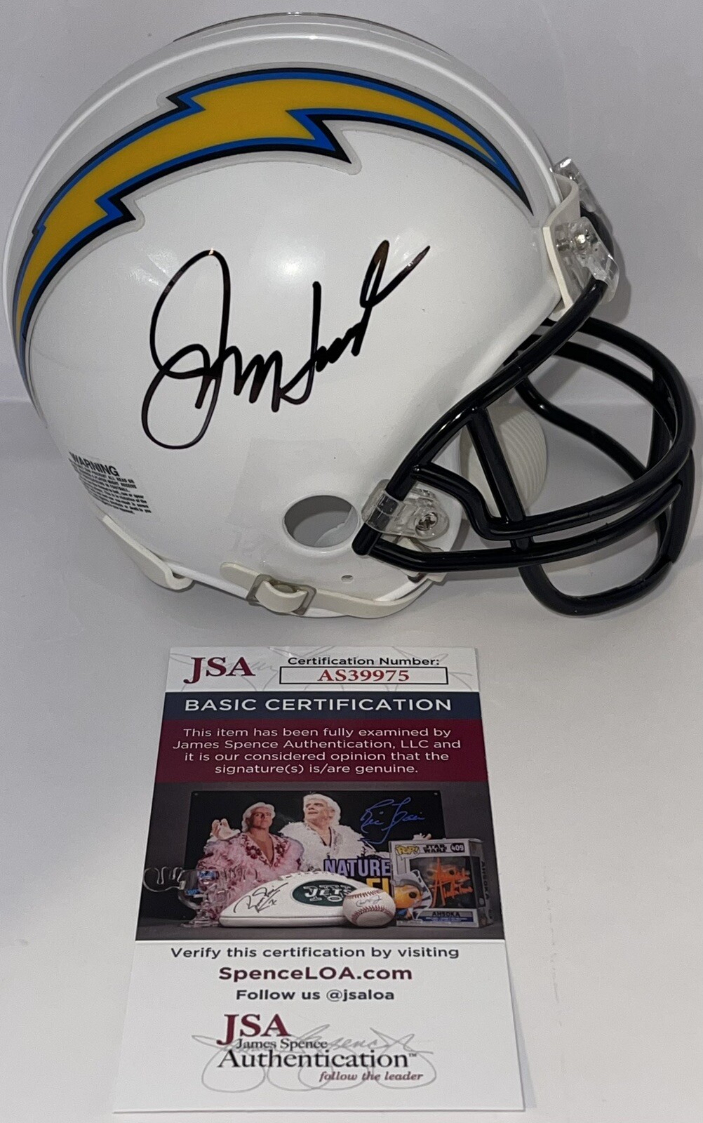 Jim Harbaugh Autographed Signed Los Angeles Chargers Mini Helmet JSA COA 