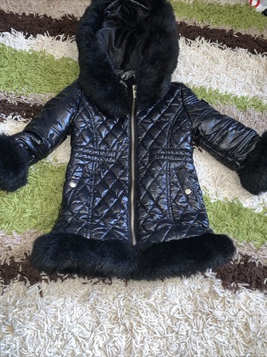 Coat Faux Fur Hood Cuffs 