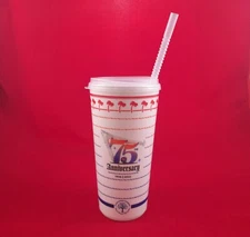IN N OUT BURGER Limited Edition 75th Anniversary 32oz Plastic Cup Straw and Lid