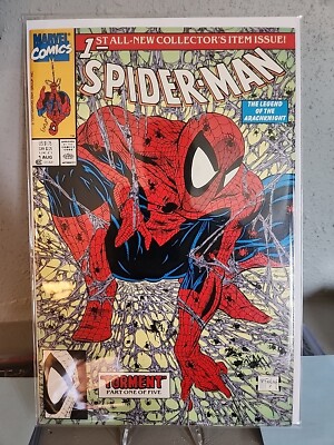 Spider-Man #1 Todd McFarlane Marvel Comics 1990 Green Cover High Grade