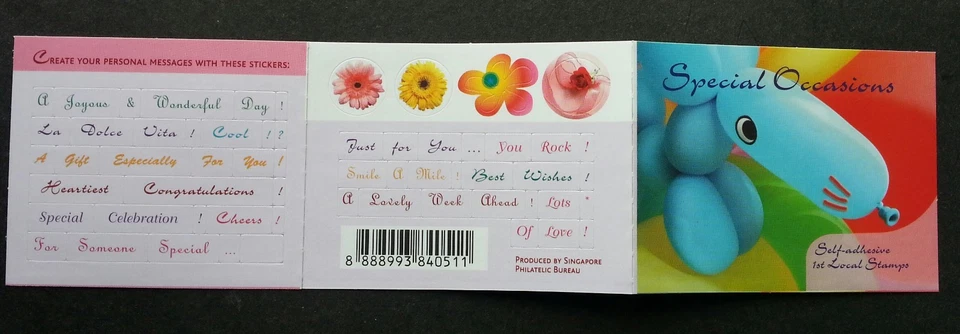 *FREE SHIP Singapore Special Occasions 2005 Bear Flower Orchid (booklet) MNH - Image 3 of 3