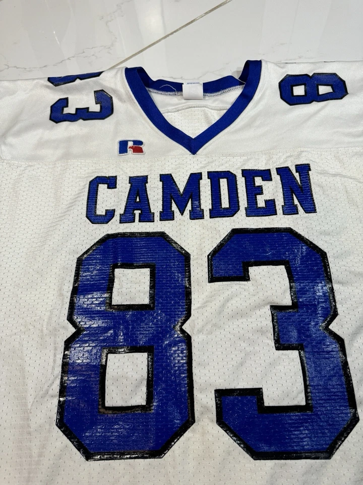 Camiseta de fútbol blanca XL Russell Athletic Camden County High School años 90 vintage Foto 3 de 4