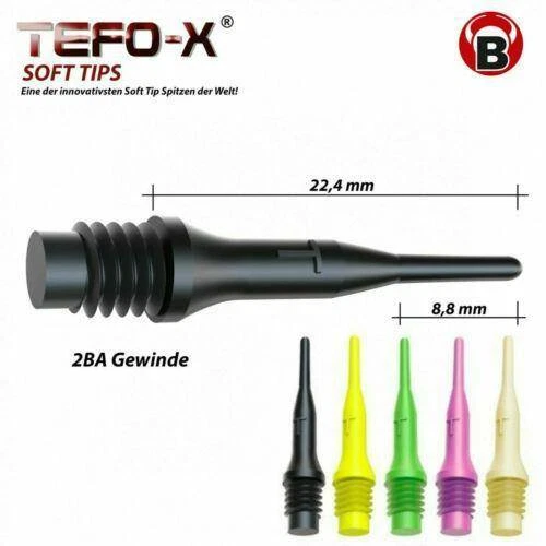 Bulls Tefo-X Dartspitzen 2BA Soft Tip Points - 100 Stück -> Mengenrabatt