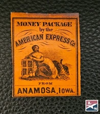 L/S US Private Express Label American Express Co. Mosher AMEX-L325 Lot Amx