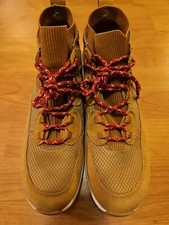 Nurture Response Elias Mixed Platform Hightop Sneaker Shoe Tan Size 9/40 DISPLAY
