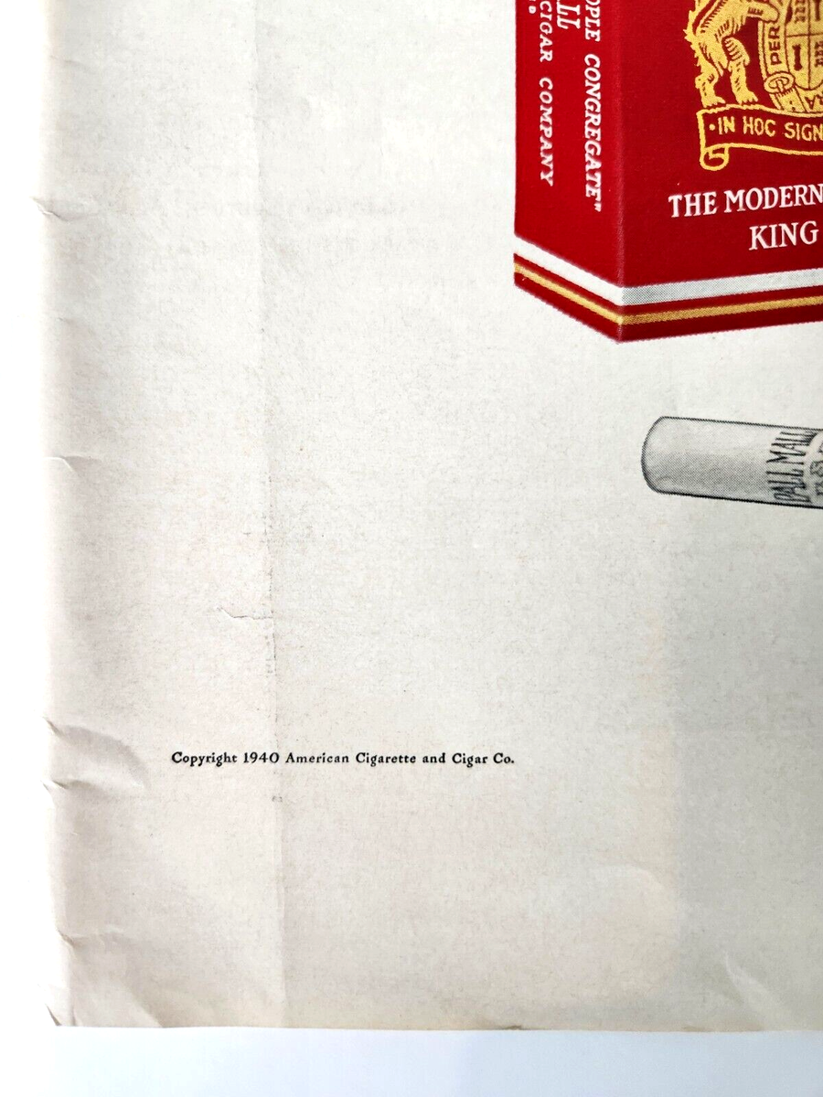 1940s Era Saturday Evening Post Ad For Dunhill DE-NICOTEA Cigarette Holder Australia