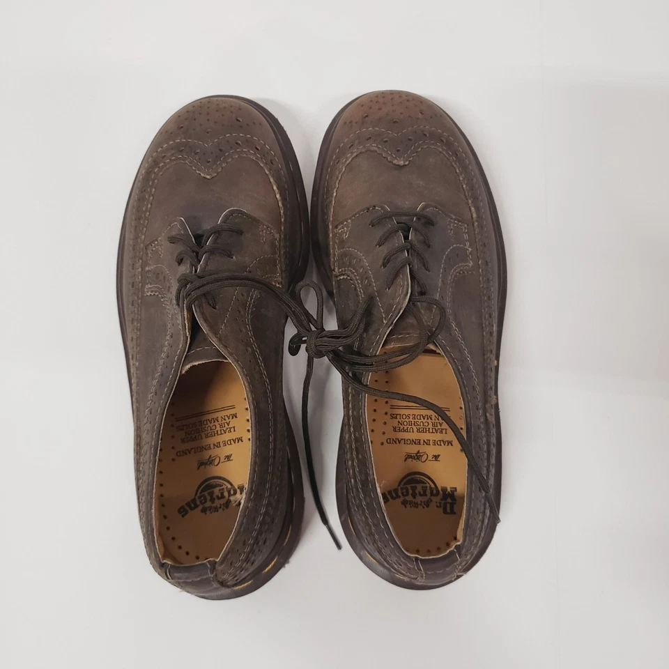 ZAPATOS BROGUE DOC MARTENS JUNIOR 3989 PUNTO AMARILLO CUERO LISO - Talla 4 Foto 4 de 4