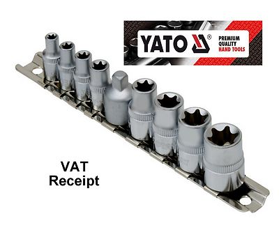 Yato Professional Torx Steckschlüsselsatz 9 Stck. 1/4'''' 3/8'''' E5 - E16 CrV YT-0520