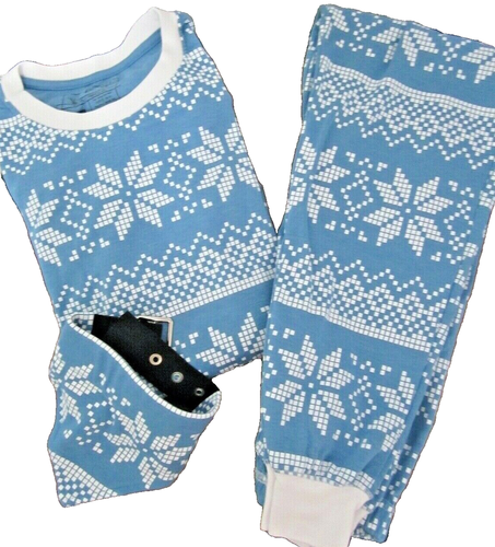 The Littlest Prince Couture Women's Snowflake Pajama Set Size MED w/Dog Bandana - Picture 2 of 6