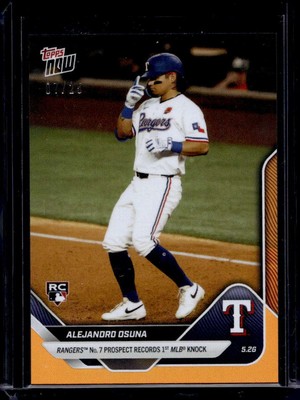 2025 Topps Now #218 Alejandro Osuna Orange Foil #d /25 RC Rookie 