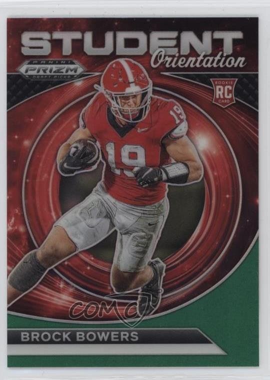 2024 Panini Prizm Draft Picks Student Orientation Green Brock Bowers Rookie RC