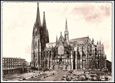 Vintage 1957 Köln Köln Deutschland Dom Dom RPPC Postkarte verschickt К070