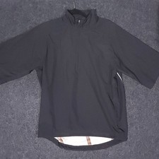 Zero Restriction Tour Series 1/4 Zip Jacket Mens Small Black Short Sleeve Golf