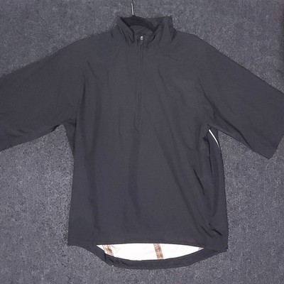 Zero Restriction Tour Series 1/4 Zip Jacket Mens Small Black Short Sleeve Golf