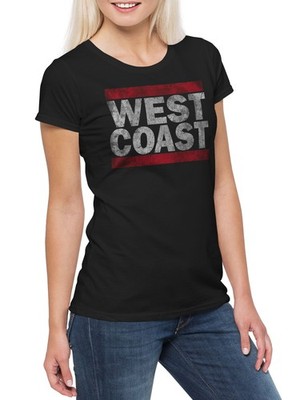 West Coast Damen T-Shirt Westide Run Rap Hip Hop Gang DMC Westküste USA