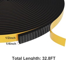 Weather Stripping Door Seal Strip,Black Weatherproof Foam Tape Insulation